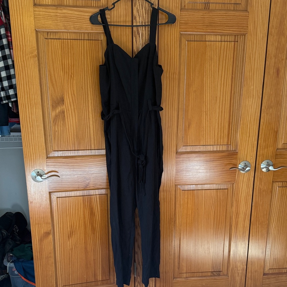 Nine West Black Strappy Jumpsuit XL